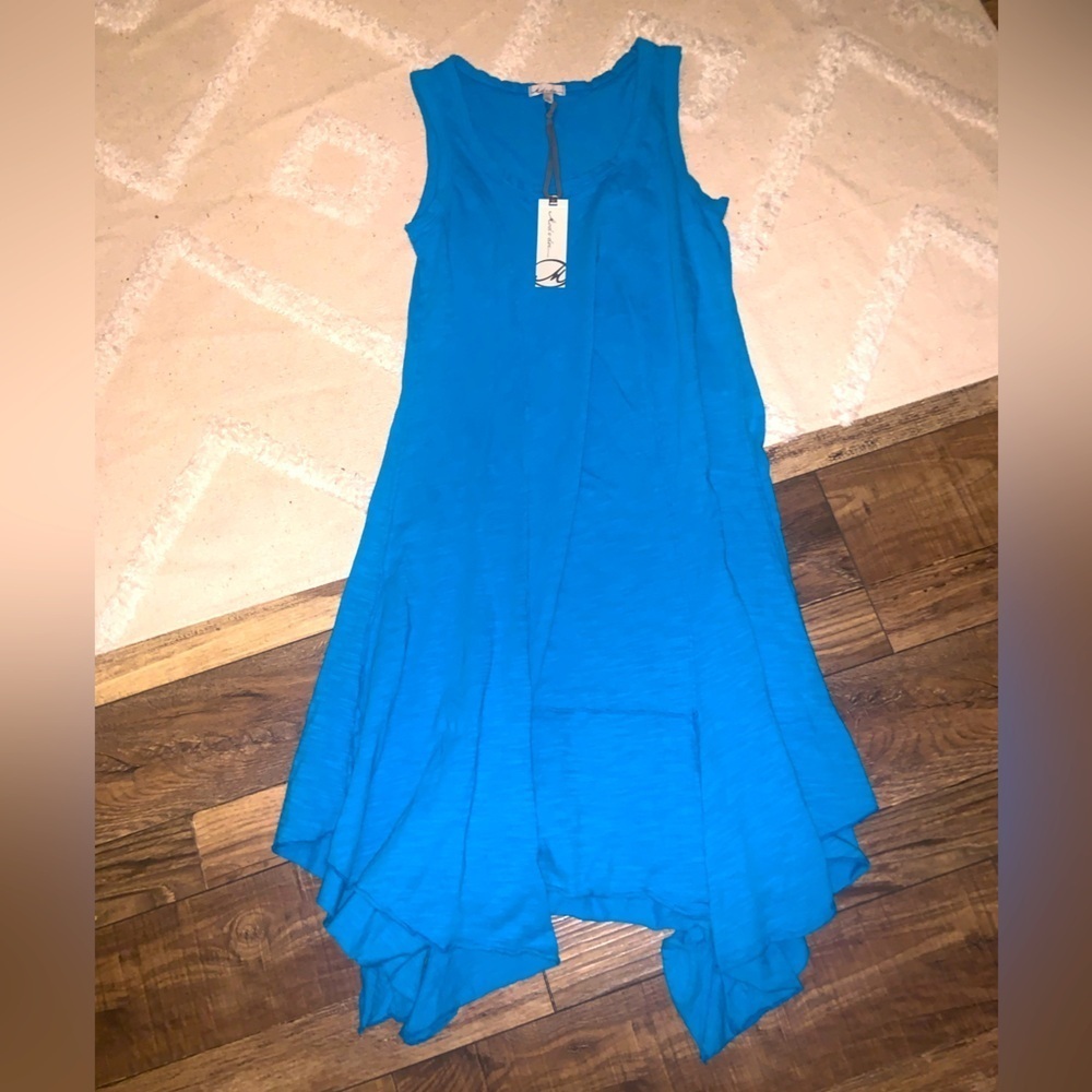 Mod-o-doc Nwt spring blue tank dress fairycore boho casual party Anthropologie